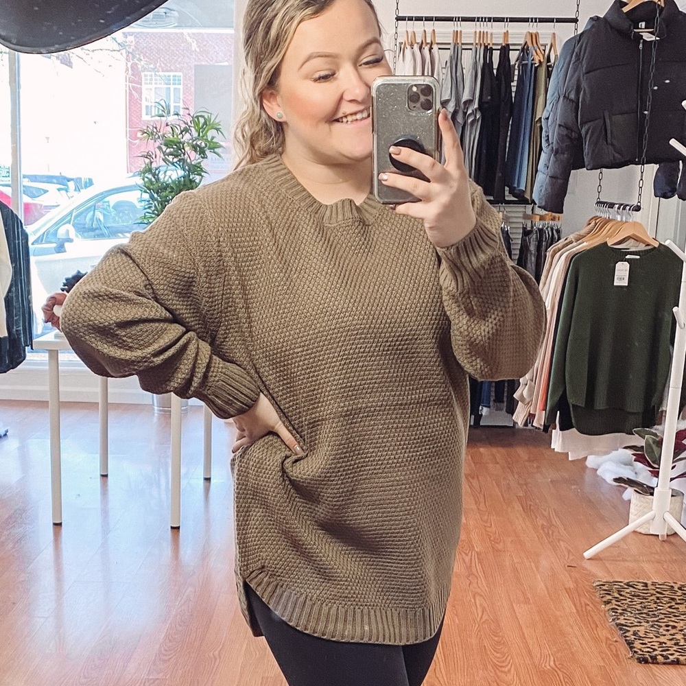 Mocha hi lo sweater